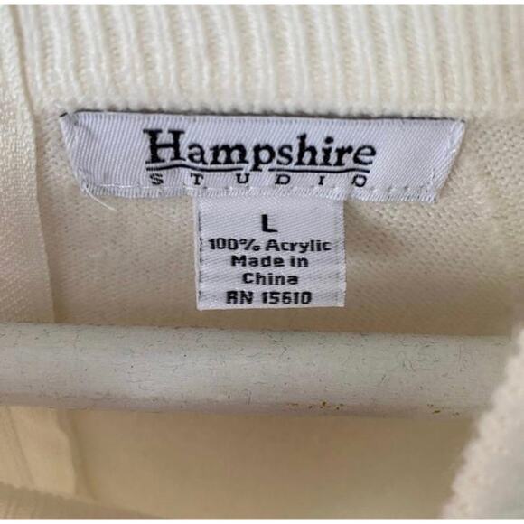 Hampshire Studio White Turtleneck Sweater - Picture 6 of 15